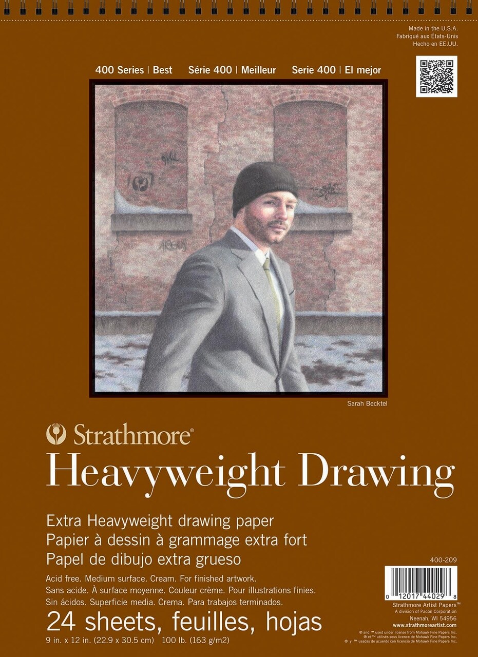 Strathmore 400 Series Heavyweight Drawing Pad 9"X12"-Wire Bound, 24 Sheets